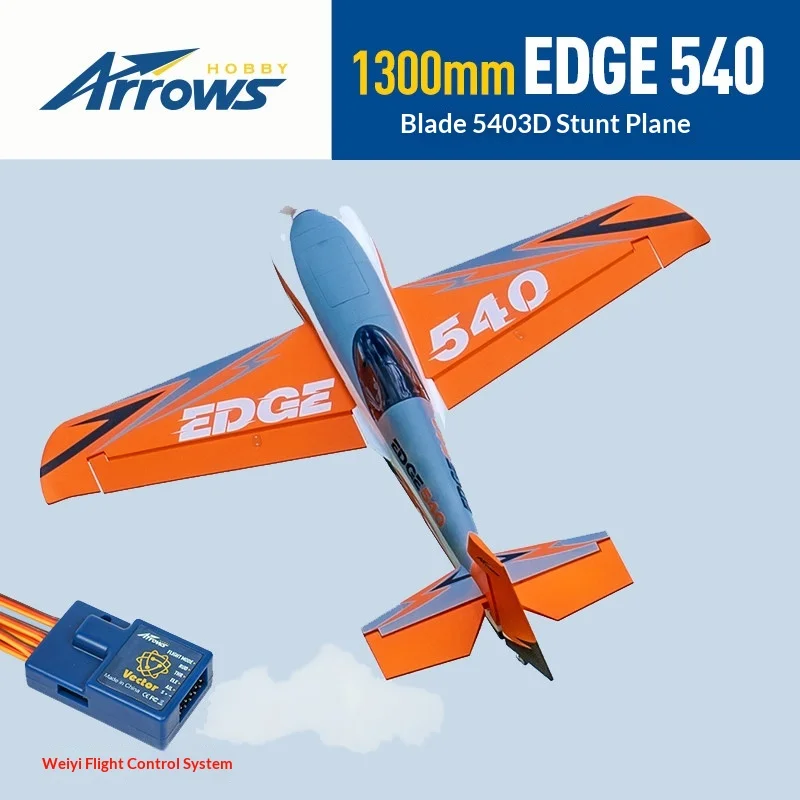 1300mm EDGE 540 RC 3D Aerobatic Fixed-Wing Plane, Electric High-Speed Assembled Model Equipped With Vector Motion Control System