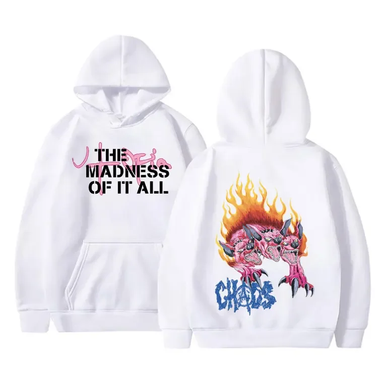 Rapper Cactus Jack Hoodie Album UTOPIA The Madness of It All Graphic Sweatshirts Men's Women Fashion Hip Hop Oversized Pullovers