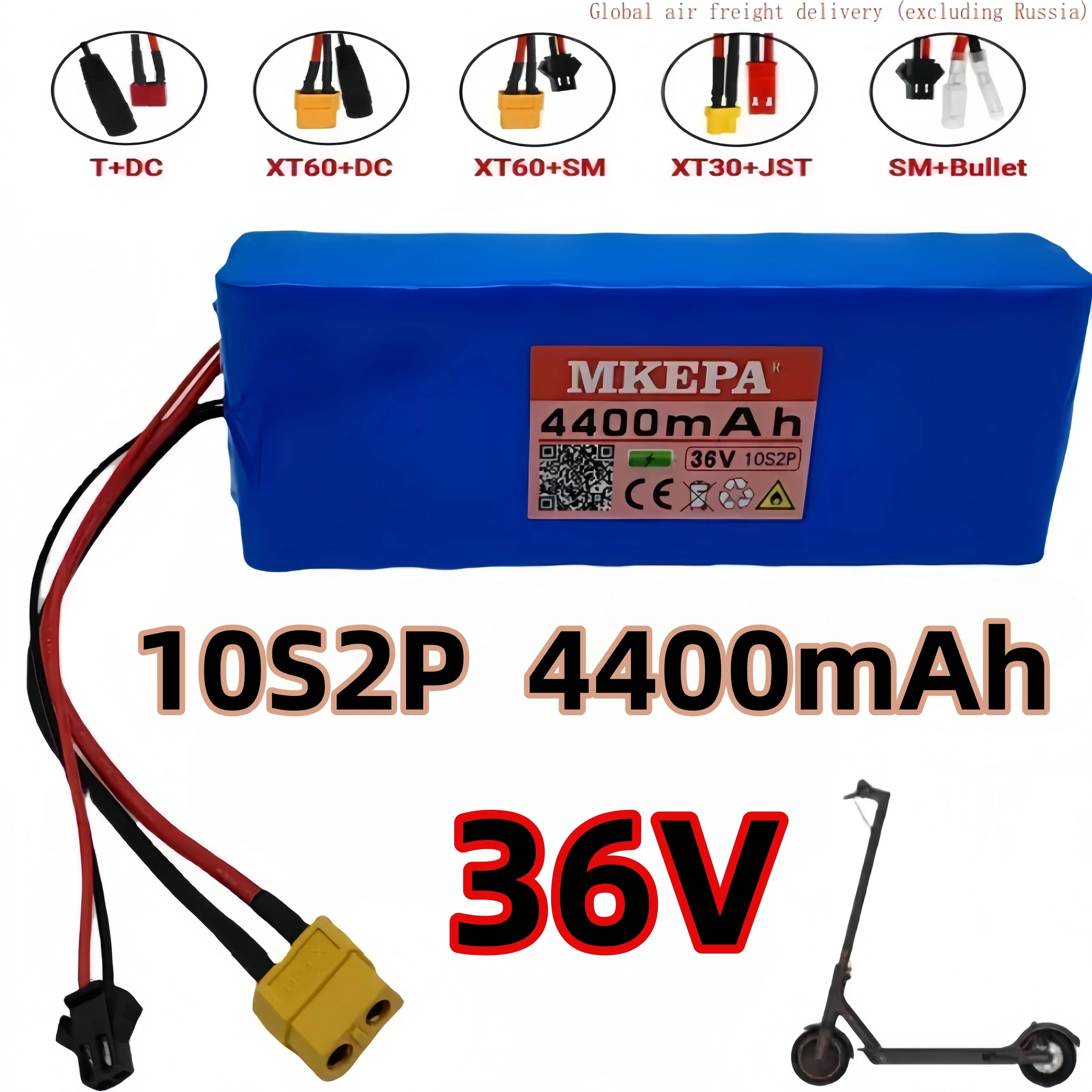 

Литий-ионный аккумулятор 10S2P 36В 4400мАч высокой мощности 500Вт для электросамоката, мотоцикла, велосипеда, элементы 18650, 42В