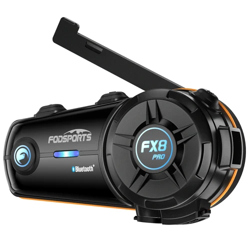 Fodsports FX8 Pro intercomunicador de motocicleta auriculares Bluetooth para casco 8 conductor 2000M interfono comunicador, Radio FM