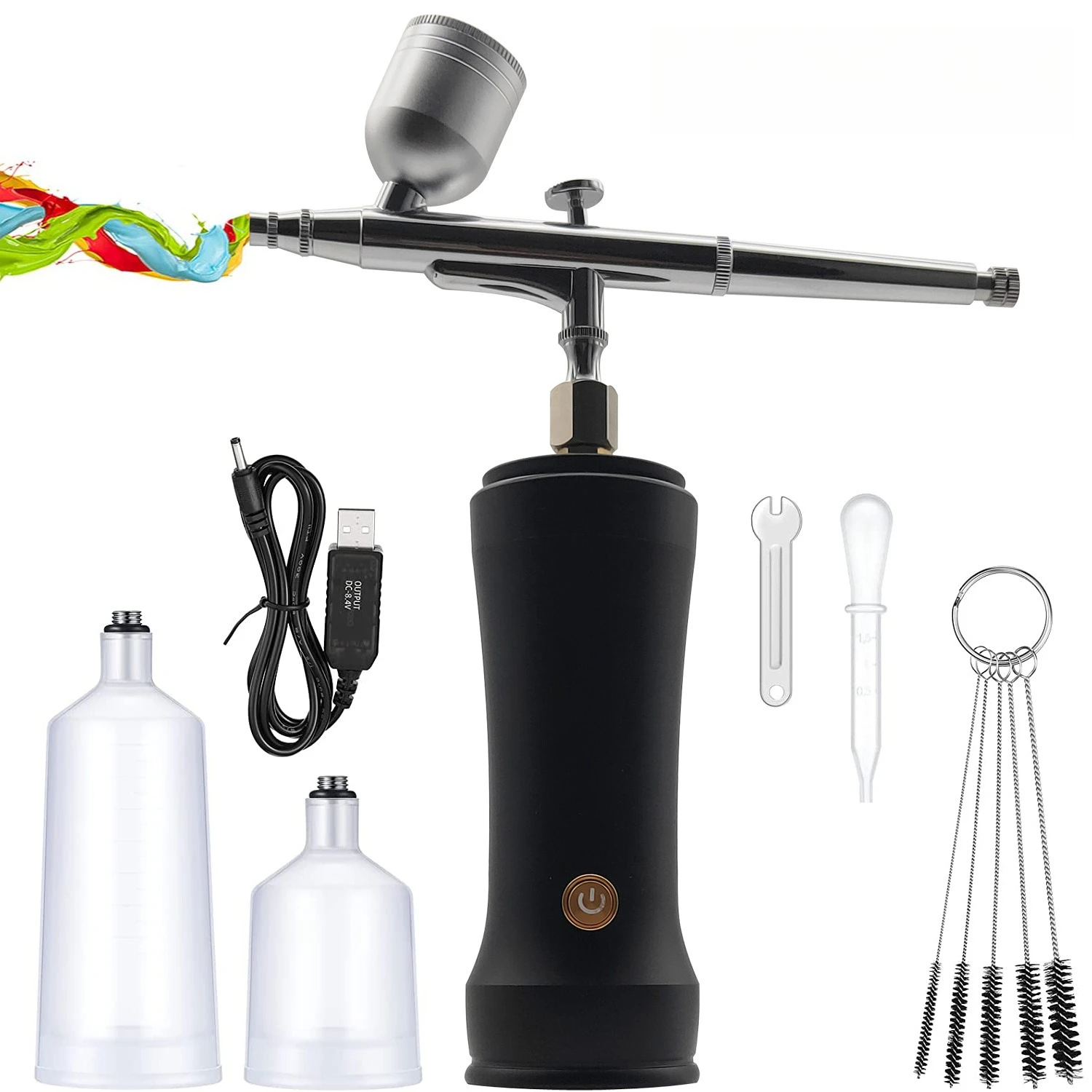 

Electric Airbrush Air Pump Mini Rechargeable Air Pump Portable Model Air Pump Spray Gun