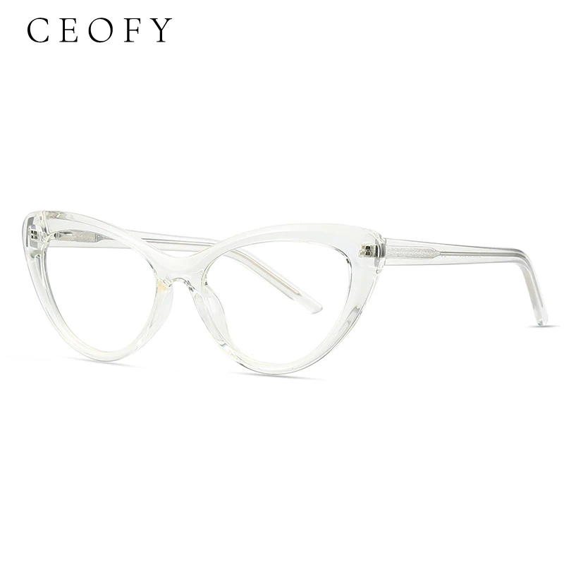 Ceofy Women Fashion Cat Eye Myopia Eyeglasses Frame Optical Vintage Prescription Glasses Frame New Arrival 2001