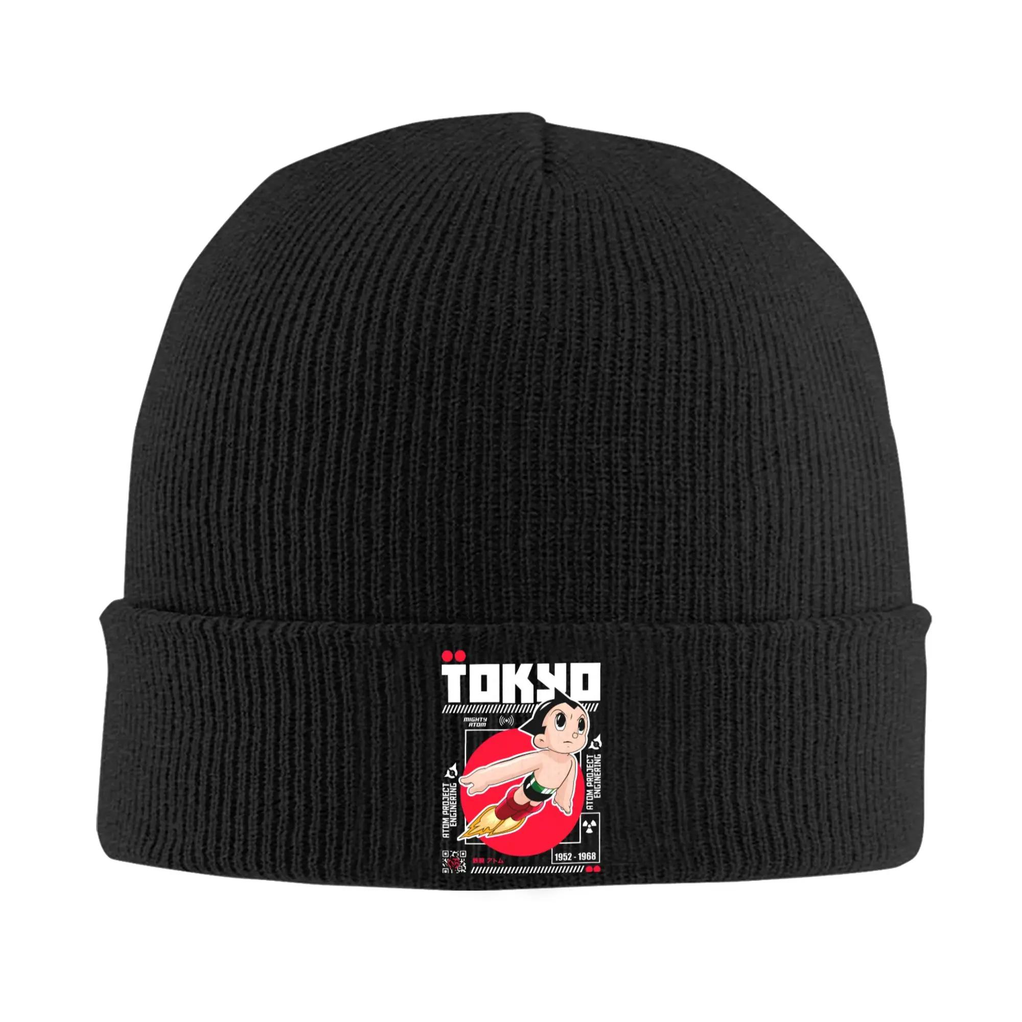 Mighty Atom Astro Boy Knitted Hat for Women Men Beanie Autumn Winter Hats Acrylic Astroboy Cartoon Warm Melon Cap