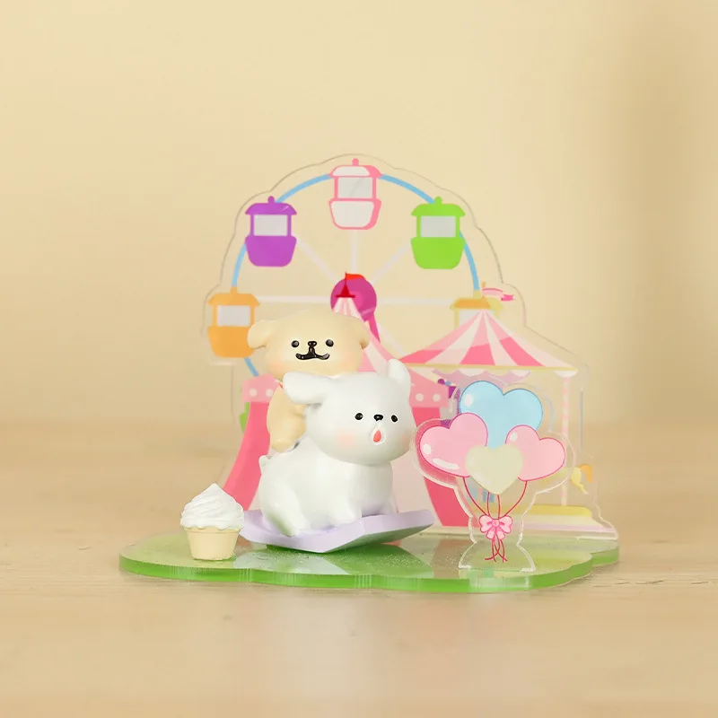 Nuova scatola cieca Lucky Dog Line Art - Regalo souvenir di nozze Kawaii per ragazze/damigelle d'onore Simpatico arredamento da scrivania