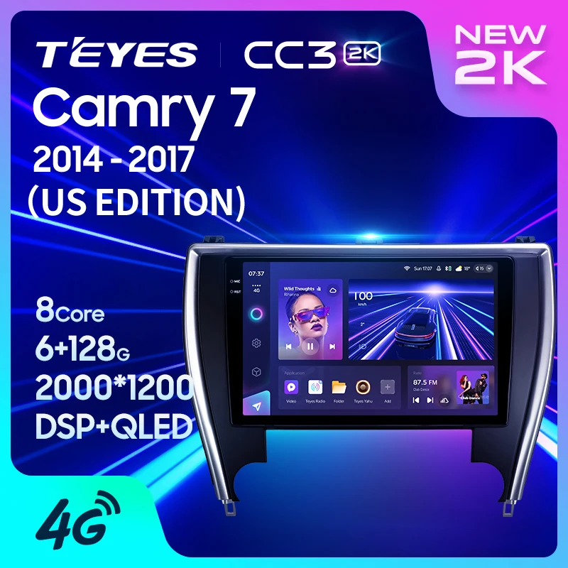 TEYES CC3 2K For Toyota Camry 7 XV 50 55 2014 - 2017 US EDITION Car Radio Multimedia Video Player Navigation stereo GPS Android 10 No 2din 2 din dvd