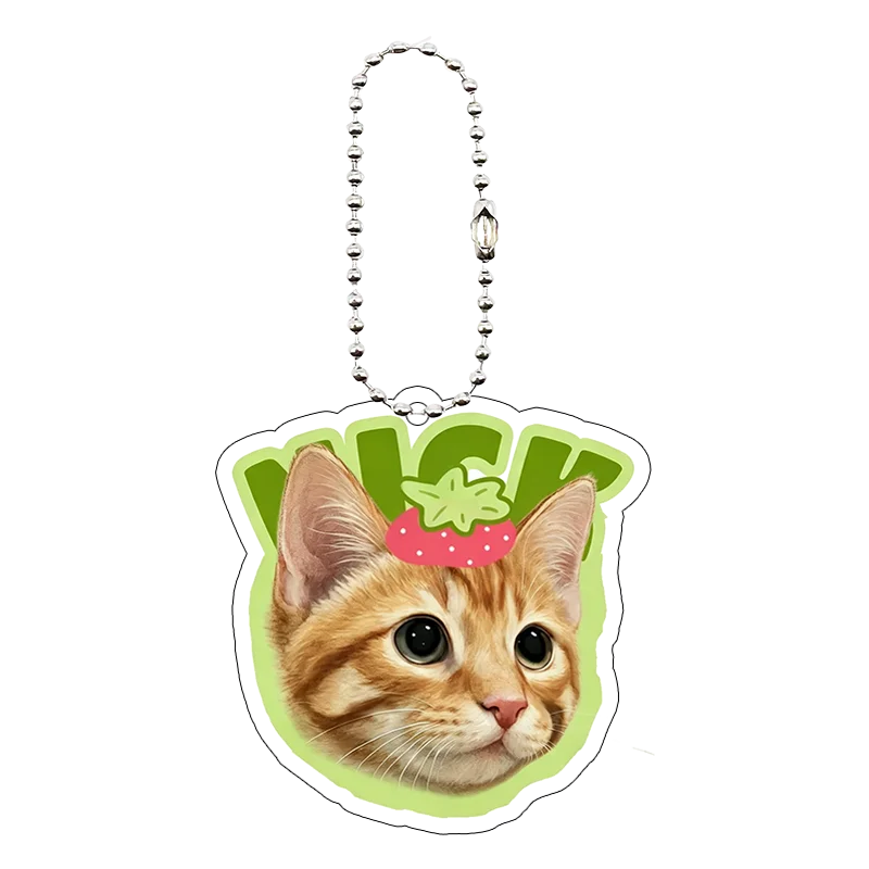 Kawaii Kitten Puppy Emoticons Acrylic Keychain Backpack Hanging Ornaments Affordable Accessories Fiery Decoration Birthday Gift