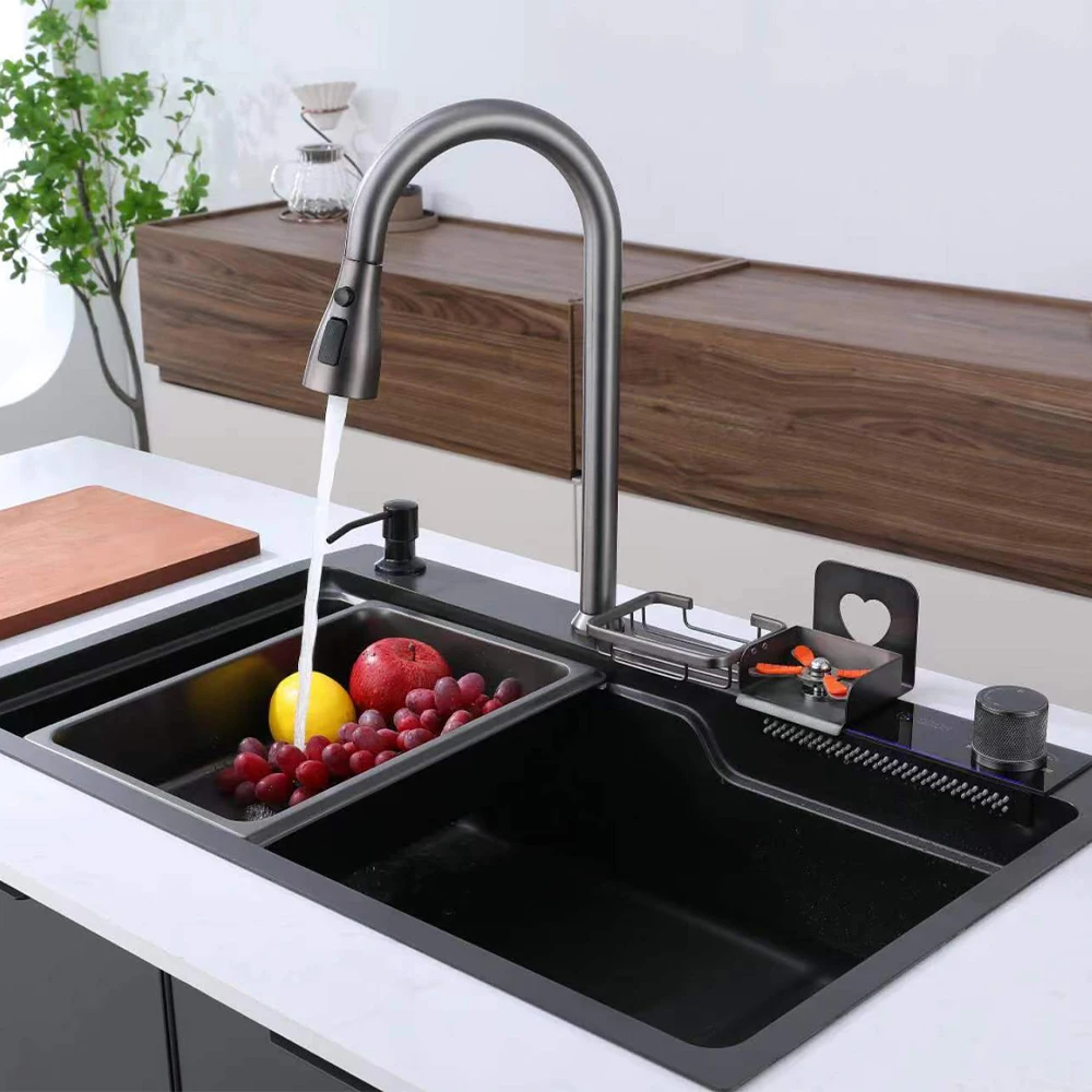 

Изготовленная на заказ нано раковина Fregadero Deep для кухонной мойки с мойкой для чашек под креплением, встроенная кухонная раковина