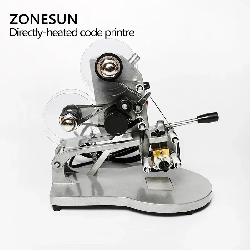 ZONESUN ZS-DY8 Date Coding Ribbon Hot Printing Machine Direct Thermal Foil Manual Stamp Printer Coding Machine Date Ribbon Coder