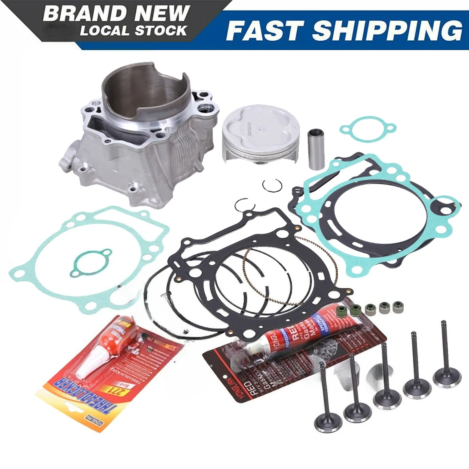 

EU QUALITY Motorcycle 95mm standard Bore Engine Cylinder 450CC Piston Gasket Ring valve kit For Yamaha YFZ450 YFZ 450 2004-2013