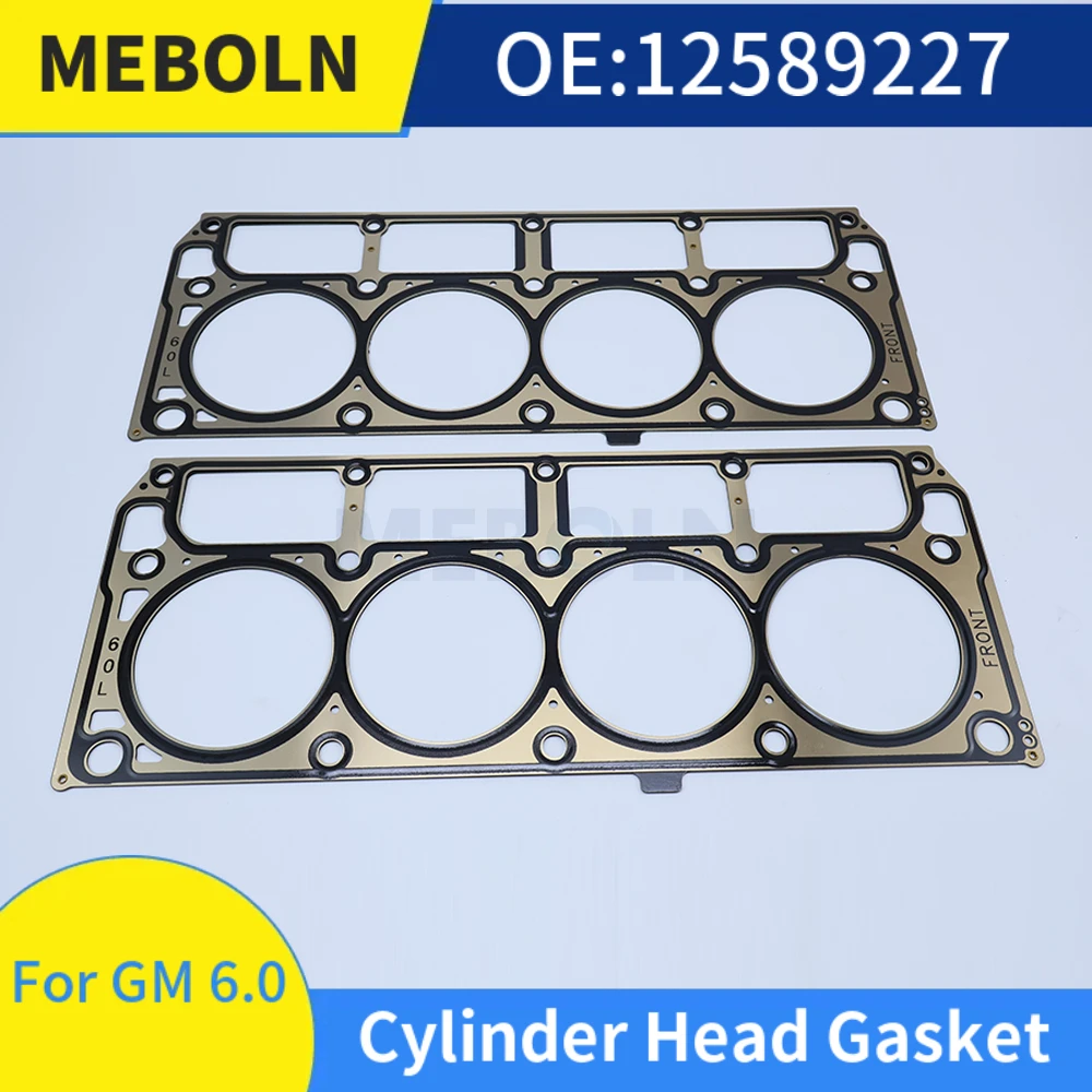 

2 PCS Engine Cylinder Head Gasket For Chevrolet Camaro Silverado 2500 Cadillac GMC GM 6.0L Auto Car Accessories 12589227 Metal