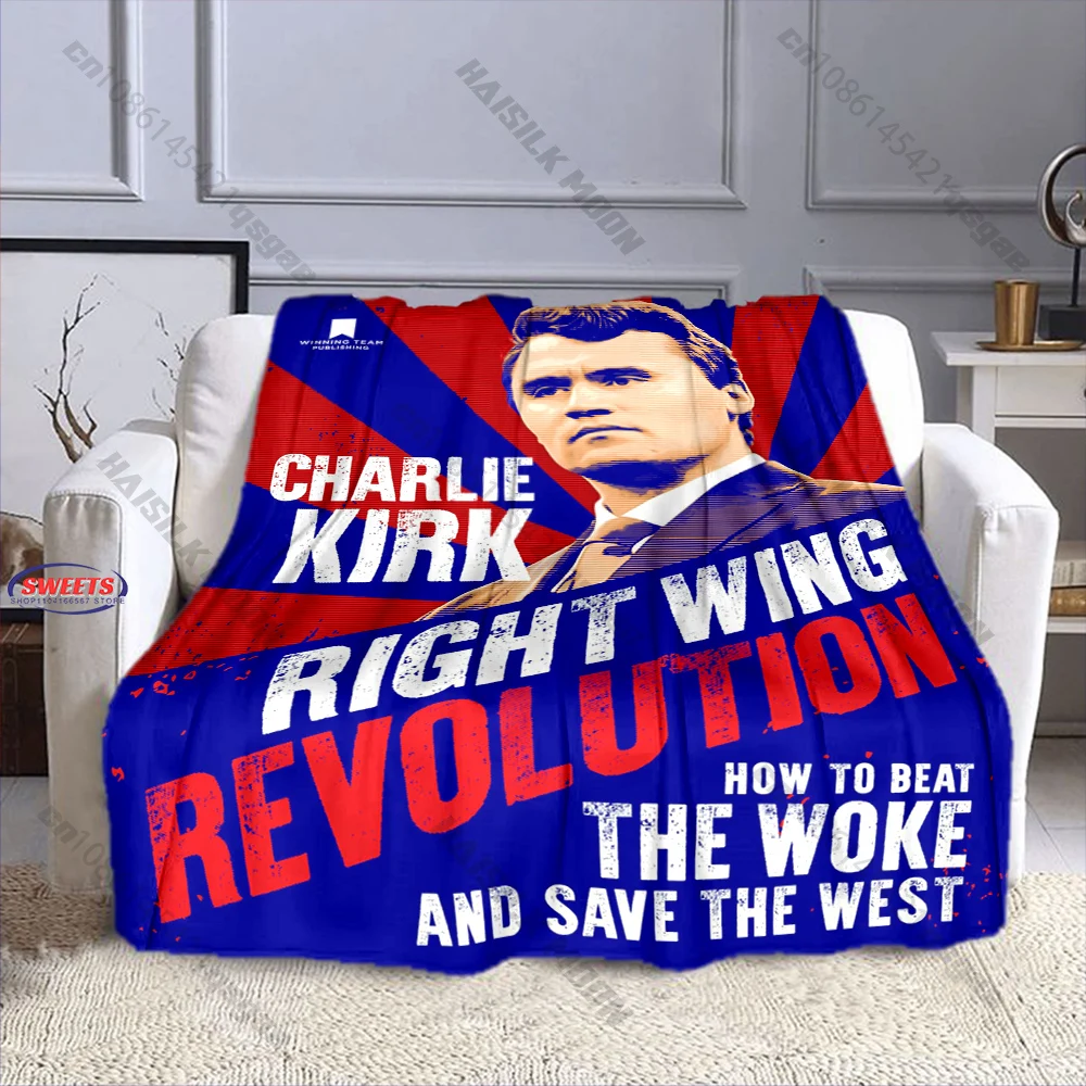 10 Styles Charlie Kirk Angelic Advocate Theme Blanket Home Bed Travel Camping Blanket Sofa Bedding Cover Blanket Gift for Friend