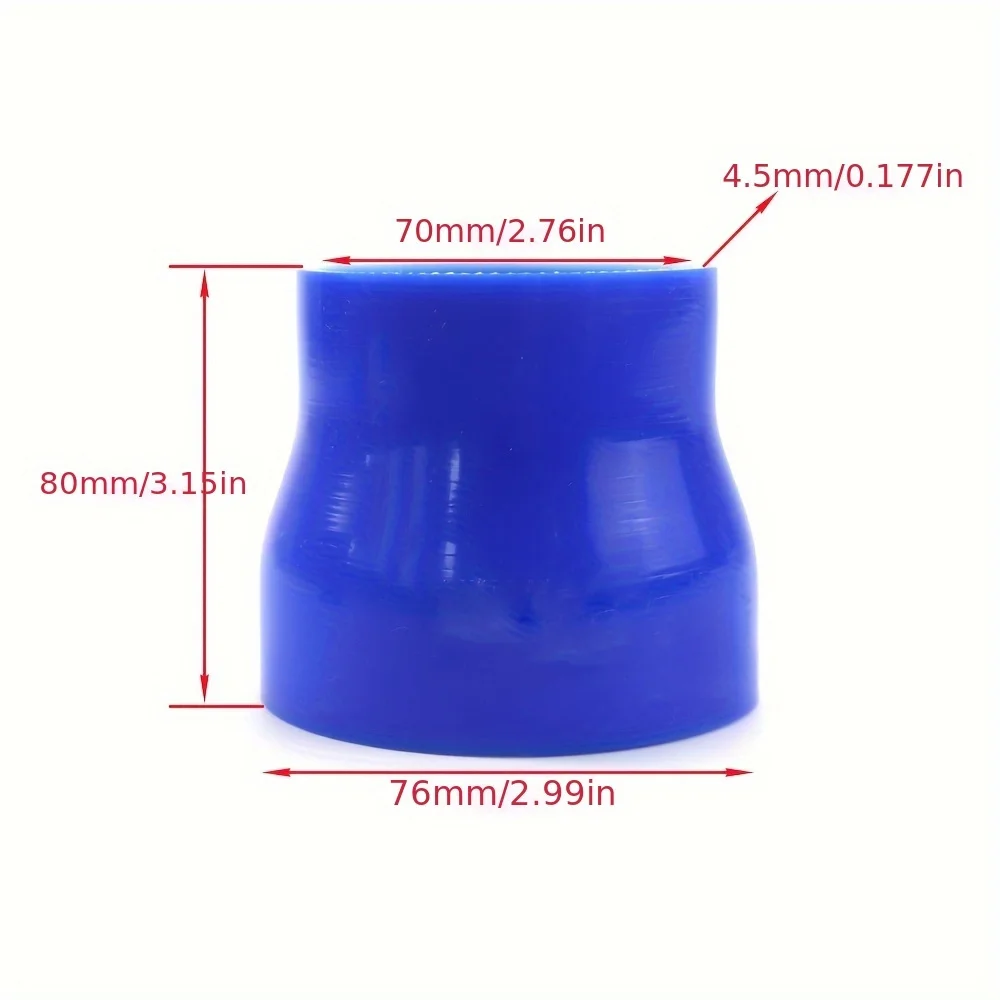 Car modification - silicone hose with variable diameter, capable of expanding from large to small in temperature and pressure.