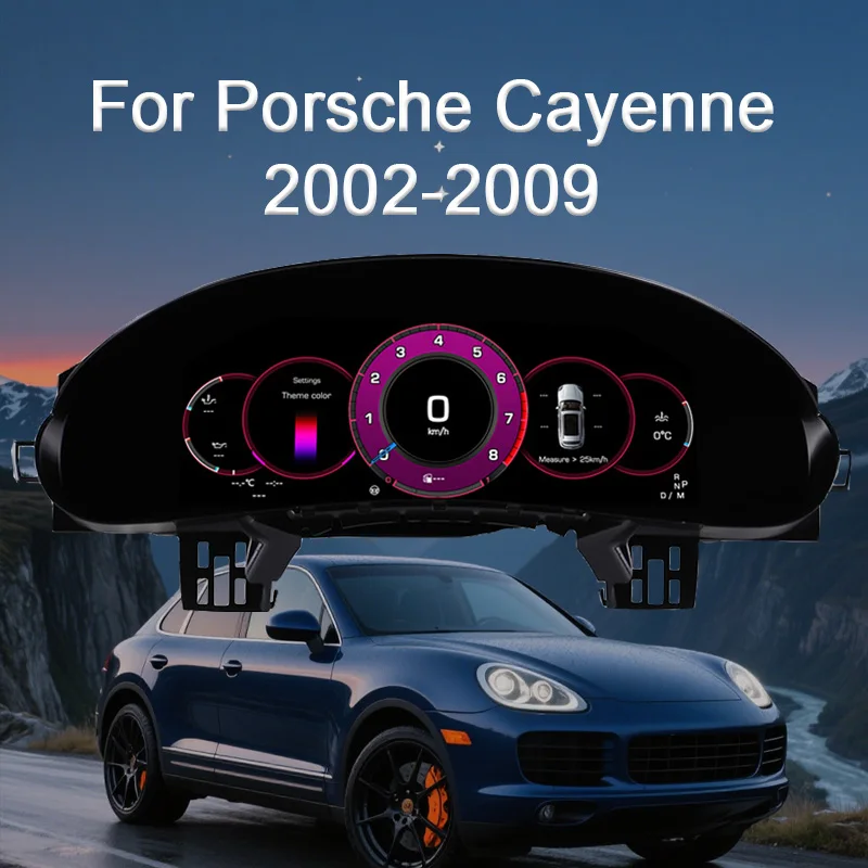 

Digital Instrument Cluster for Porsche Cayenne 2002-2009 Speedometer,Dashboard,12.3’’ HD screen anti-glare