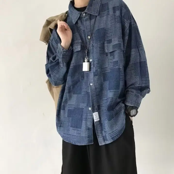 

New Men's Casual Loose irt Trendy Design Spring Autumn Wear Comfortable Stand Fit Long Sve UV Protection Faion Oute...