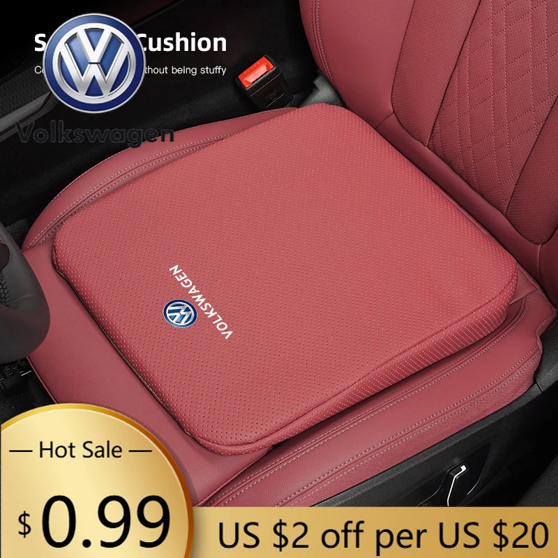 

For VOLKSWAGEN VW Car Seat Cushion Thick Height Increasing Pad Hip Protect Mat For Volkswagen Polo Golf Tiguan Passat Touran Tra