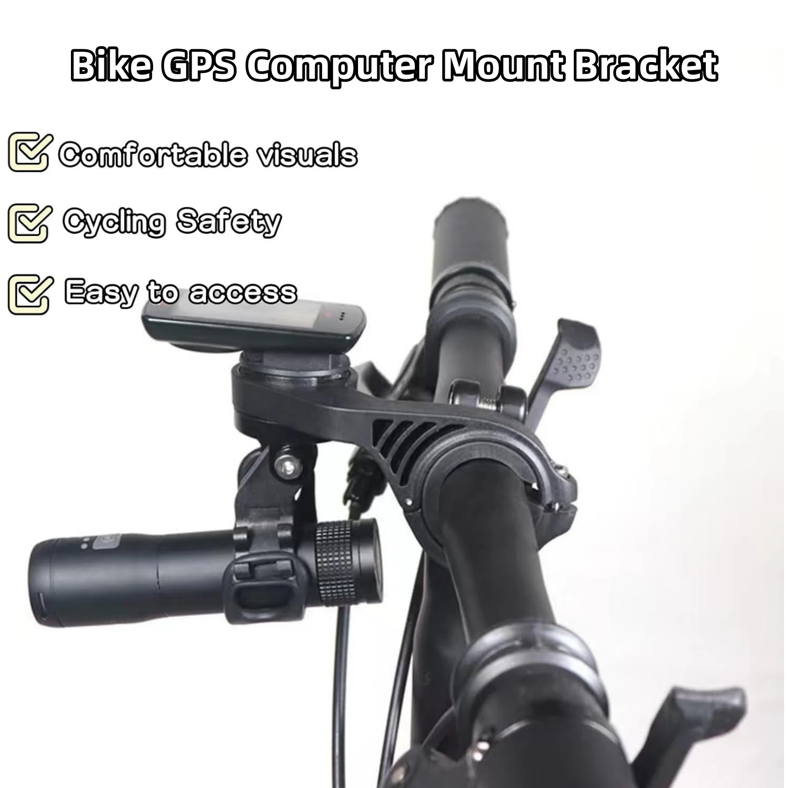 حامل كمبيوتر الدراجة من SUKOU مع حامل GoPro السفلي + دعامة إضاءة لملحقات الدراجة Garmin Majin Xingzhe Blackbird IGPS