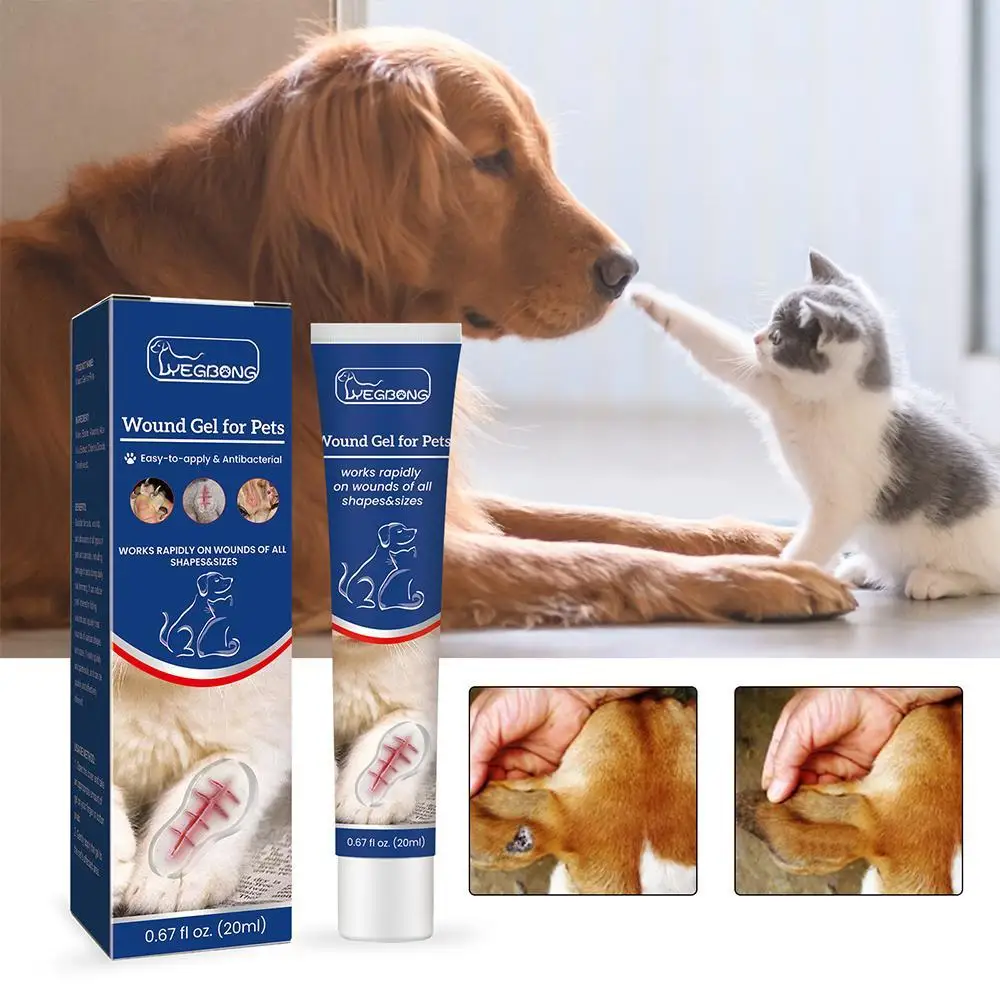 Gel de plaie pour animaux de compagnie, coupe de tous les animaux, soins de la peau pour chats et chiens