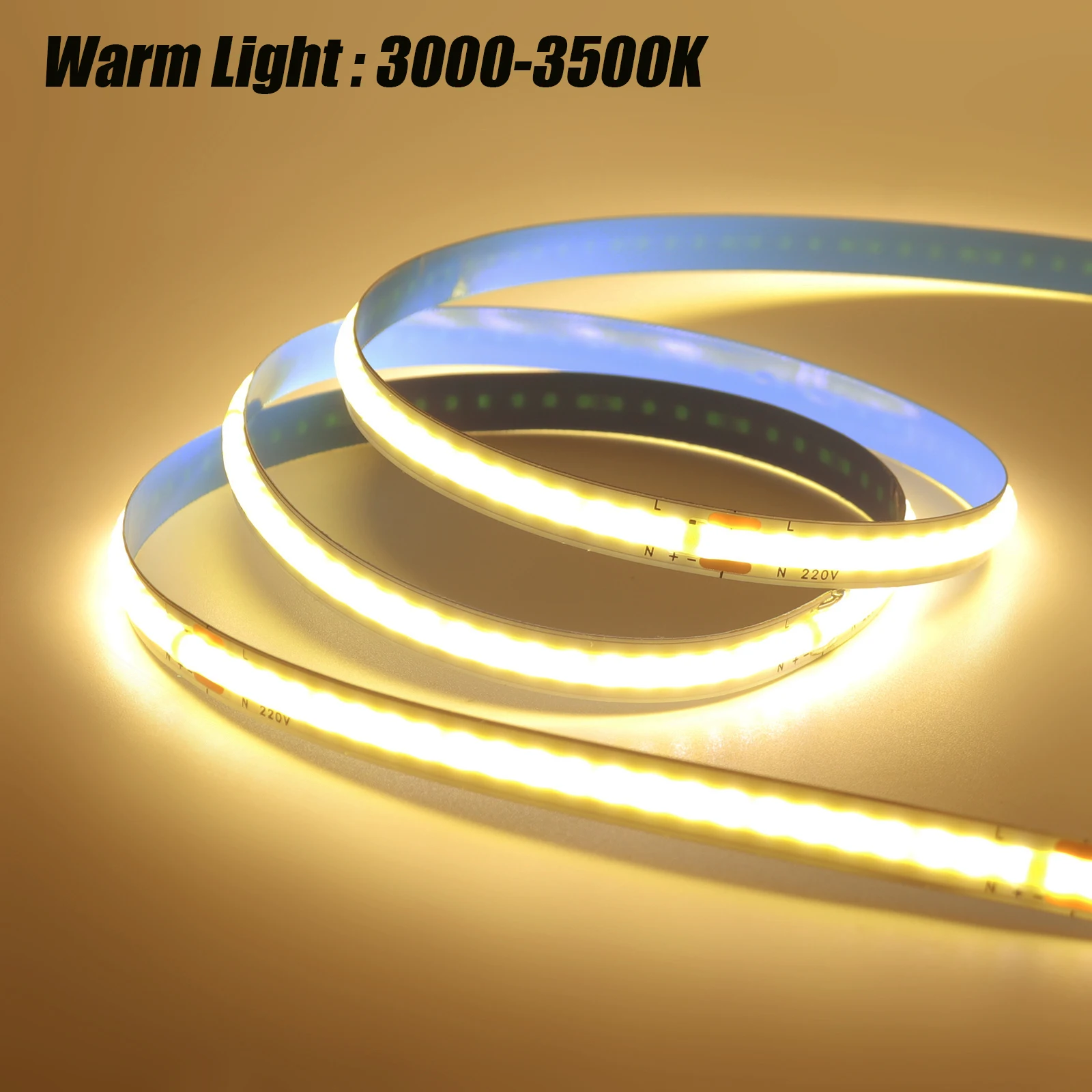 5M 10M 20M 50M/Rolle COB Streifen AC 220V 240Leds/M IP20 3000K 4000K 6000K Fahrer Gebaut In Home Decor Flexible Band Seil LED Licht