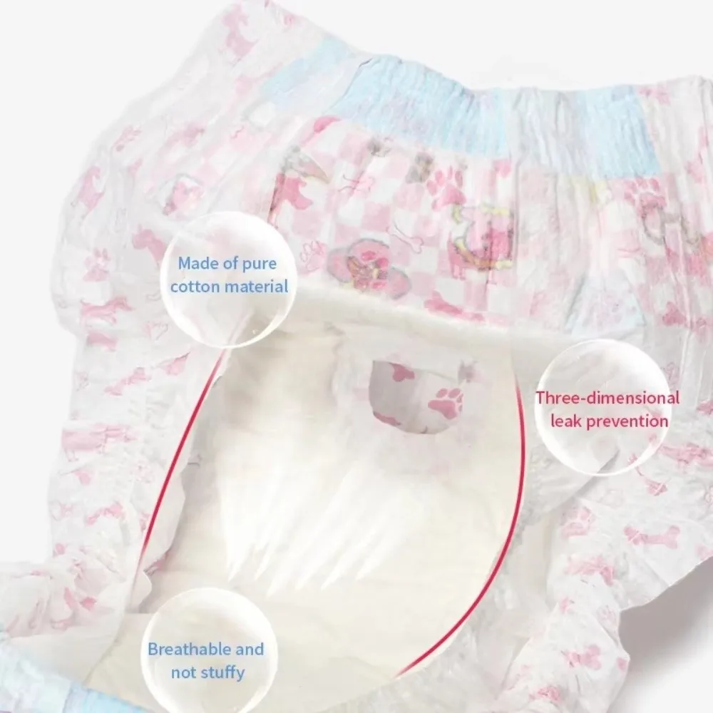 New Soft Disposable Dog Diapers Female Male Dogs Leak Proof Doggie Diaper Puppy Shorts Super Absorbent Nappies Pants