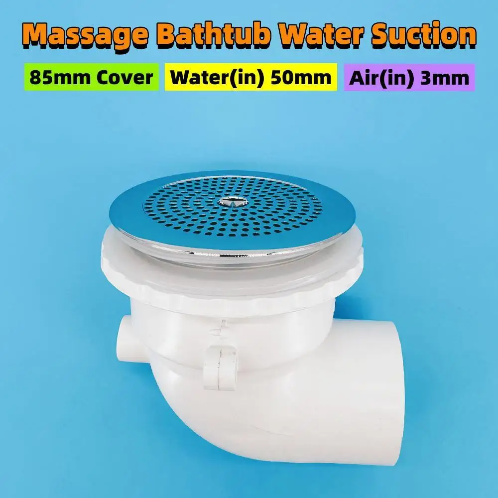 50mm Water 85mm Cover Ultra-thin Bathtub Water Suction Drainer ABS Cover Dotted Surface PVC Base Sink Bathtub Backwater Suction