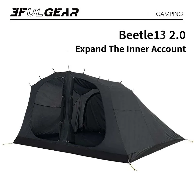 3F UL GEAR Beetle13 2.0 ملحقات خيمة التخييم 70D نايلون مقاوم للماء بولي يوريثان باب كروية نفق خيمة حساب خارجي حساب داخلي