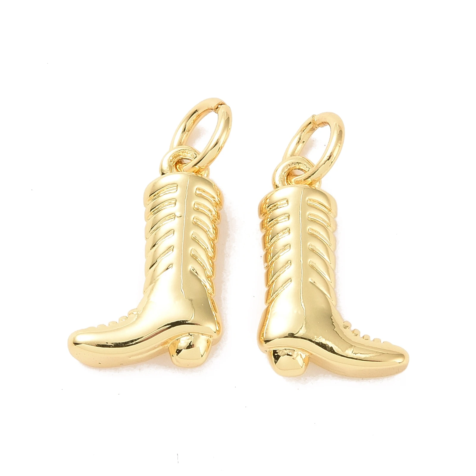 

20pcs Brass High Heels Boot Charms with Jump Ring Long-Lasting Plated For DIY Bracelet Keychain Necklace Jewelry Making Supplies