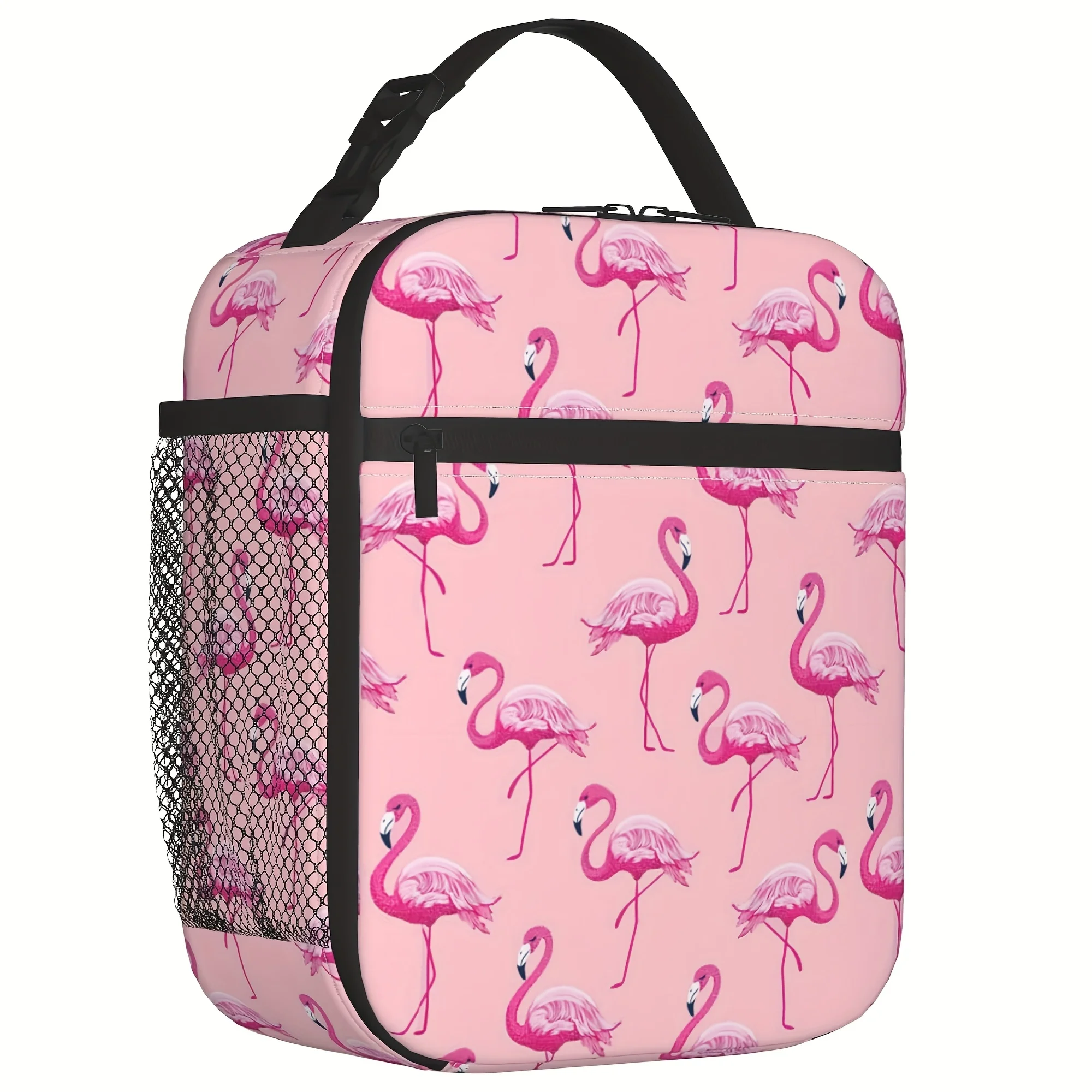 Flamingo Lunch Bag Lunch Box For Women Men, Non-food Contact Reusable Lunch Box, Large Capacity Tote Bag For Work, Picnic