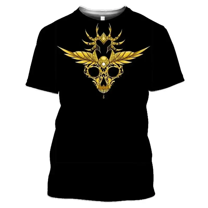 2024 New Gold Wing 3D Printed Summer Men T-shirt Women Shirt Short Sleeve Fashion Men\'s Clothes Tshirt for Boy Tops Kids T-shirt