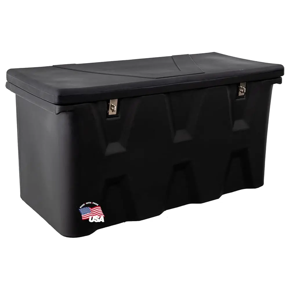 

Buyers Products 1712240 Bla Poly All-Purpose Storage Chest W/Hasp & Stainl Steel Hinge, 6.3 Cu. Ft, Made In The Usa,