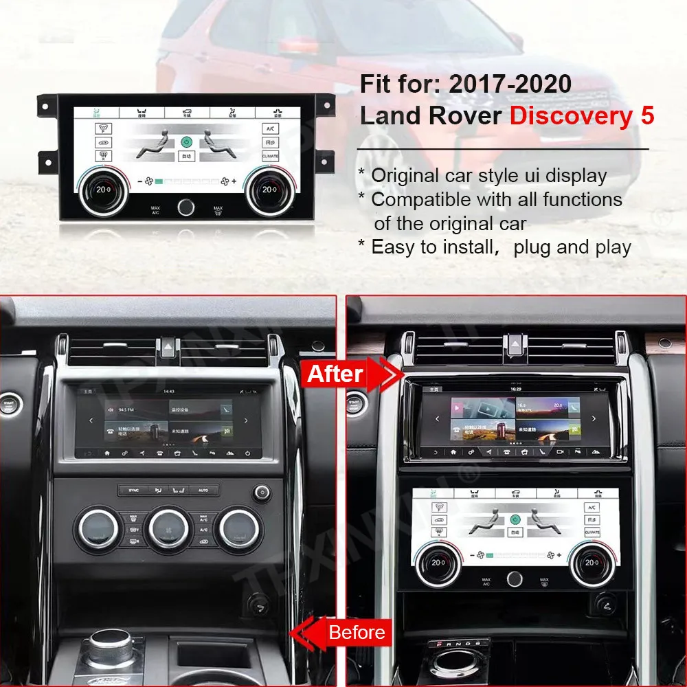 AC Panel For Land Rover Discovery 5 LR5 L462 LCD Climate Touch Screen Air Condition Control 2017-2020 Year