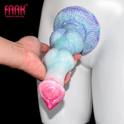 FAAK Large Fantasy Dildos Silicone Dog Knot Penis With Suction Cup Stimulate G-spot Female Vaginal Massager Sex Toys for Women