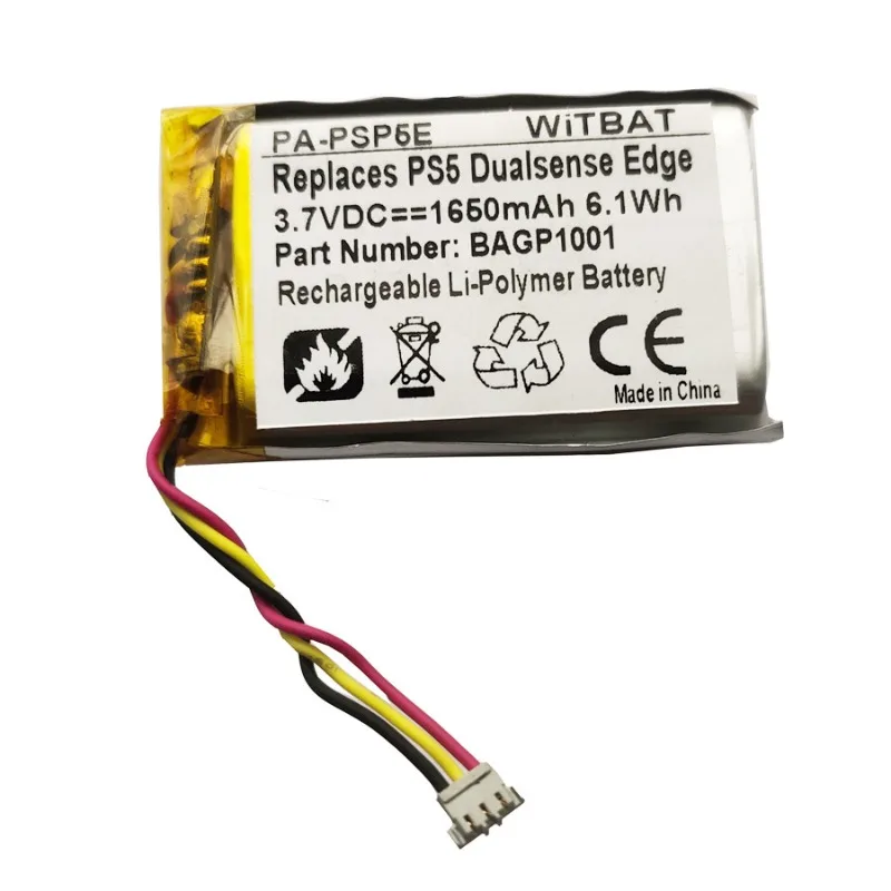 BAGP1001 Batteries 3.7V 1650mAh PA-PSP5E Compatible Li-Ion Battery for Sony PS5 DualSense Edge Game Controller