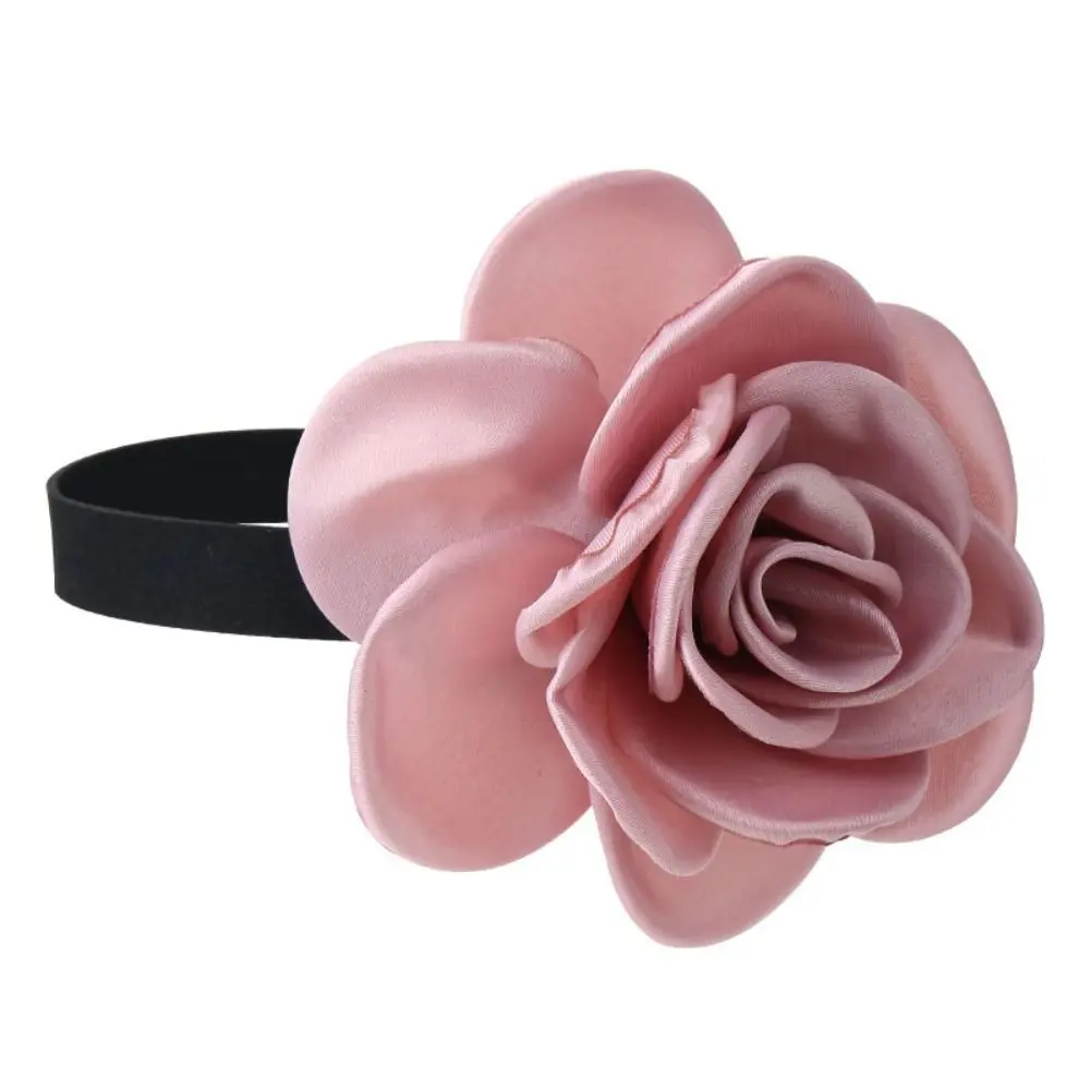 Long Rope Flower Choker Fashion with Large Flower Adjustable Wedding Necklace Neck Accessories Choker Necklace Women
