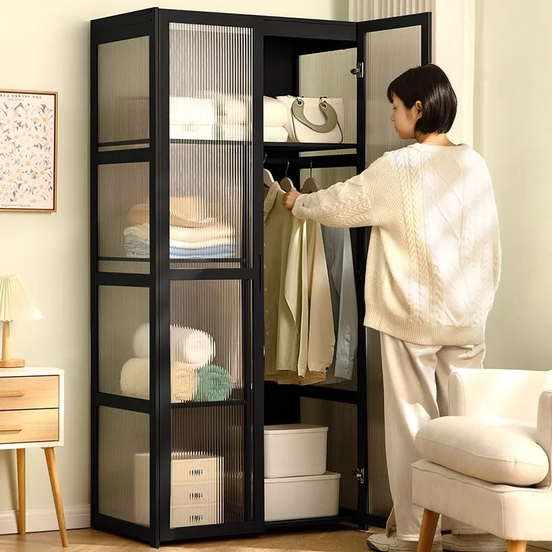 E **** guarda-roupa de quarto macio guarda-roupa de madeira não maciça minimalista doméstico geral simples