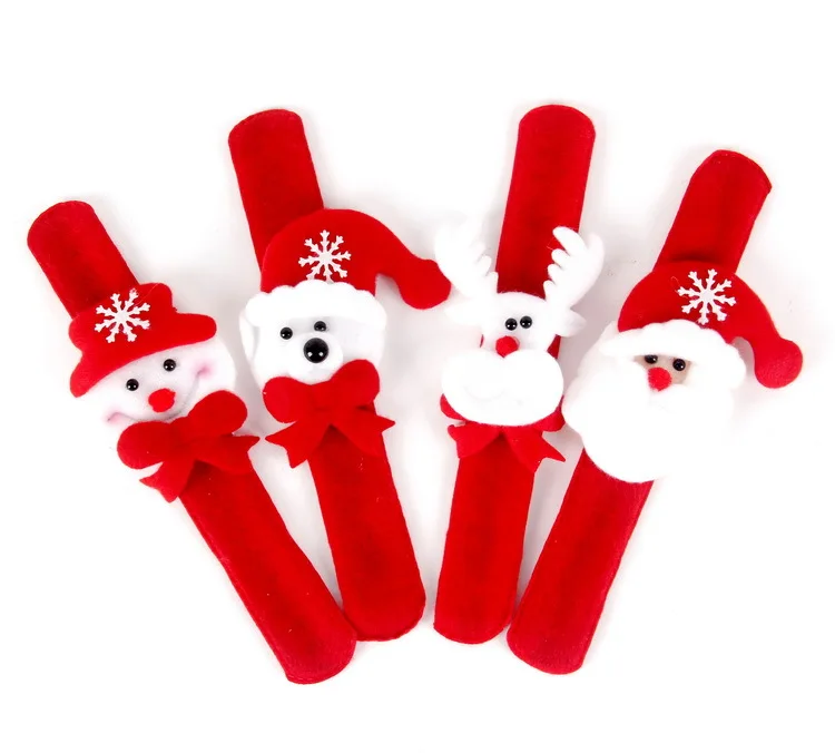 1/10Pcs Hot Sale Christmas Clap Circle Toys Hand Ring Ornaments Christmas Pop Circles Christmas Decorations Random Pattern view 2