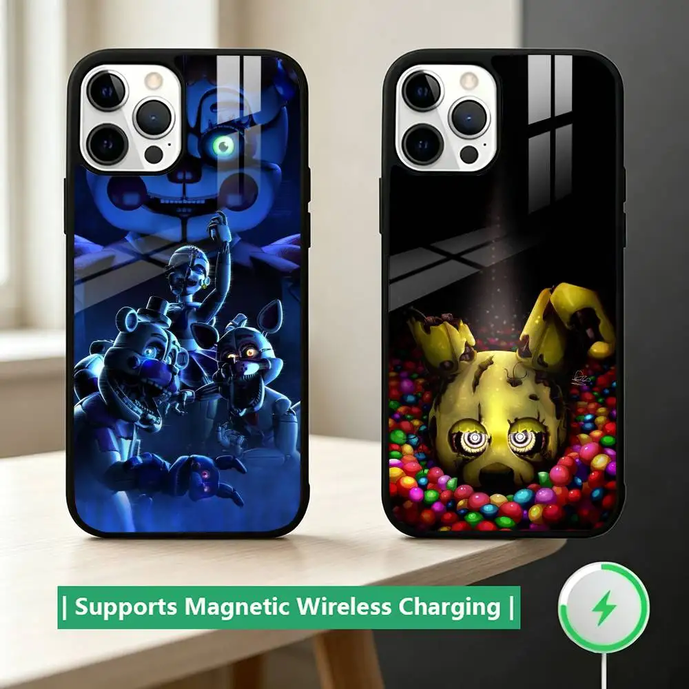 

Five Nights At-Freddys Fnaf Phone Case For iPhone17,16,15,14,13,12,11 Plus,Pro Compatible with magnetic wireless charging