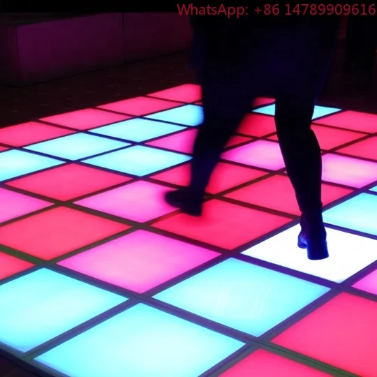 Human-Screen InteractionNeon Active Game Led Floor 30x30cm Remote Control Interactive Led Dance Floor For Kid GamesInteractive L