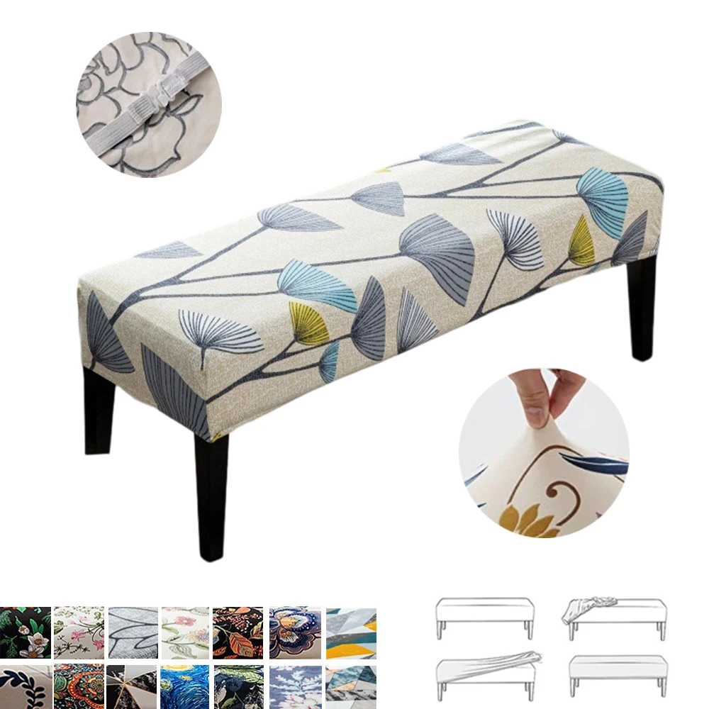 

1PC Anti-dirty Bench Cover Stretch Chair Covers Piano Stool Non-slip Full Wrap Removable Bench Seats Protector Funda Taburete