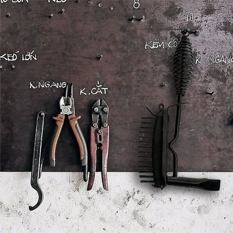 AA94-For Household Use Spring Handle Brush Welding Hammer For Knocking Slag,Welding Slag,Rust Removal