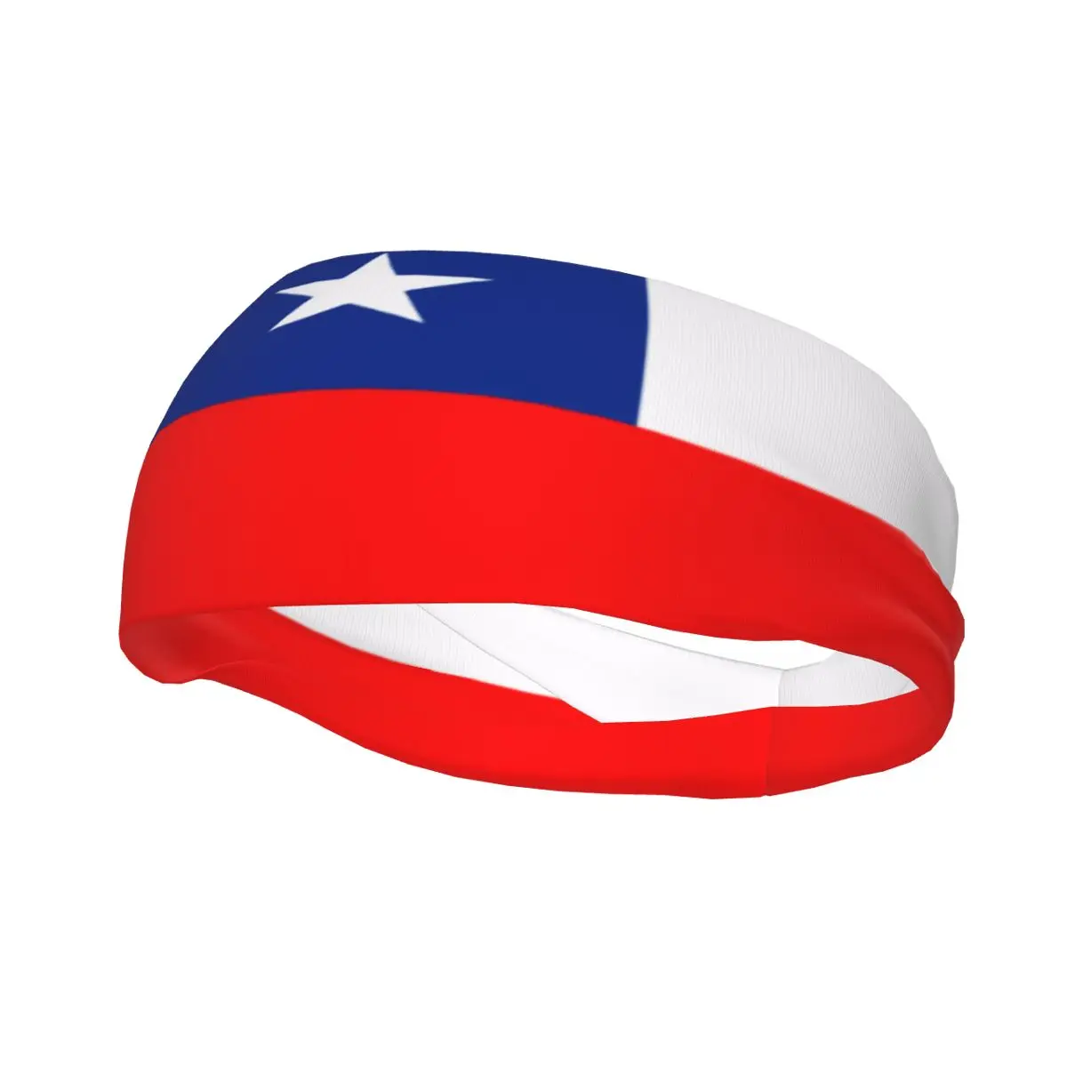 Chile Flag Elastic Hair Band Yoga Headband Makeup Hair Hoop Headwrap