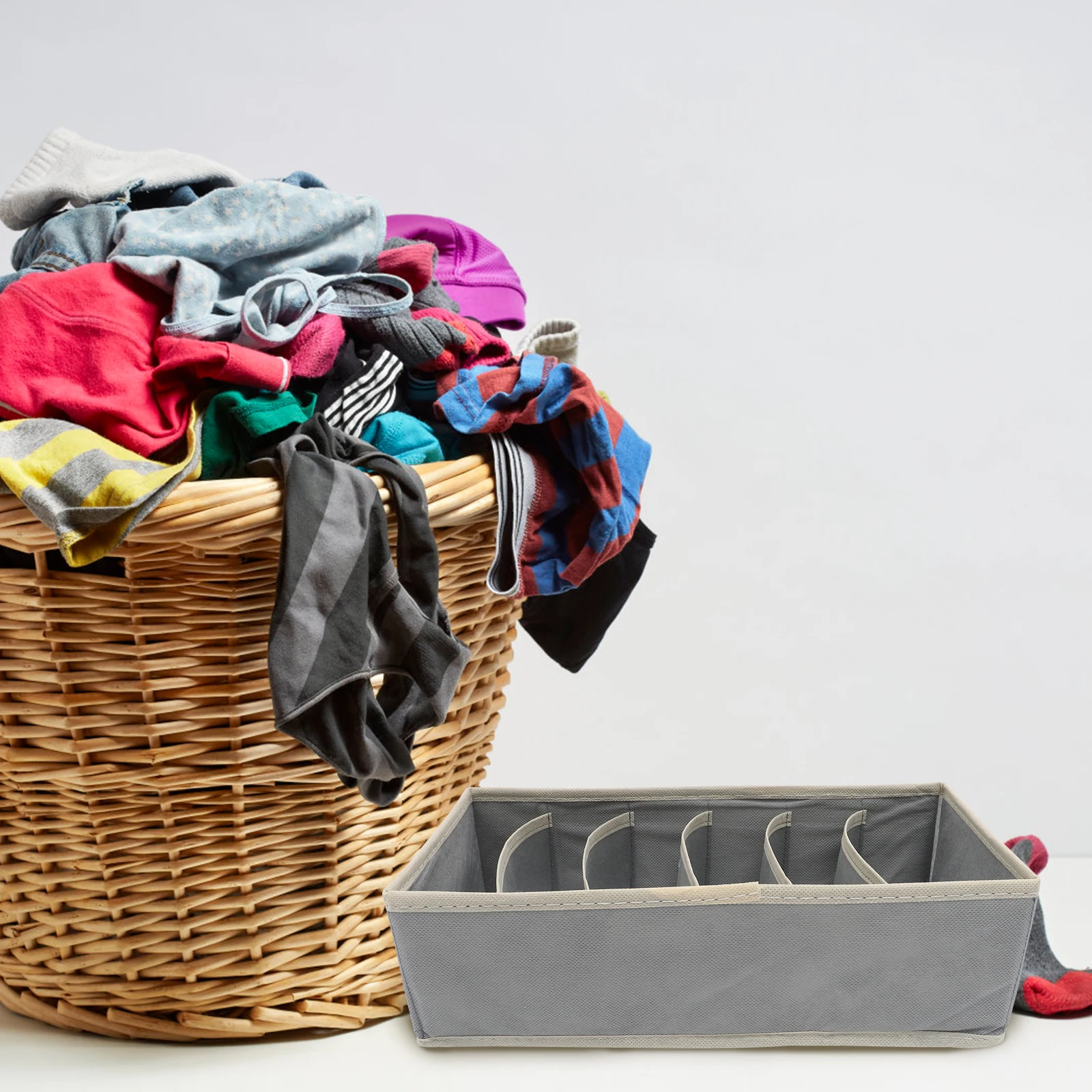

Four-piece Storage Box Set Sock and Underwear Organizers Holder Socks Non-woven Fabric for Dresser Drawers