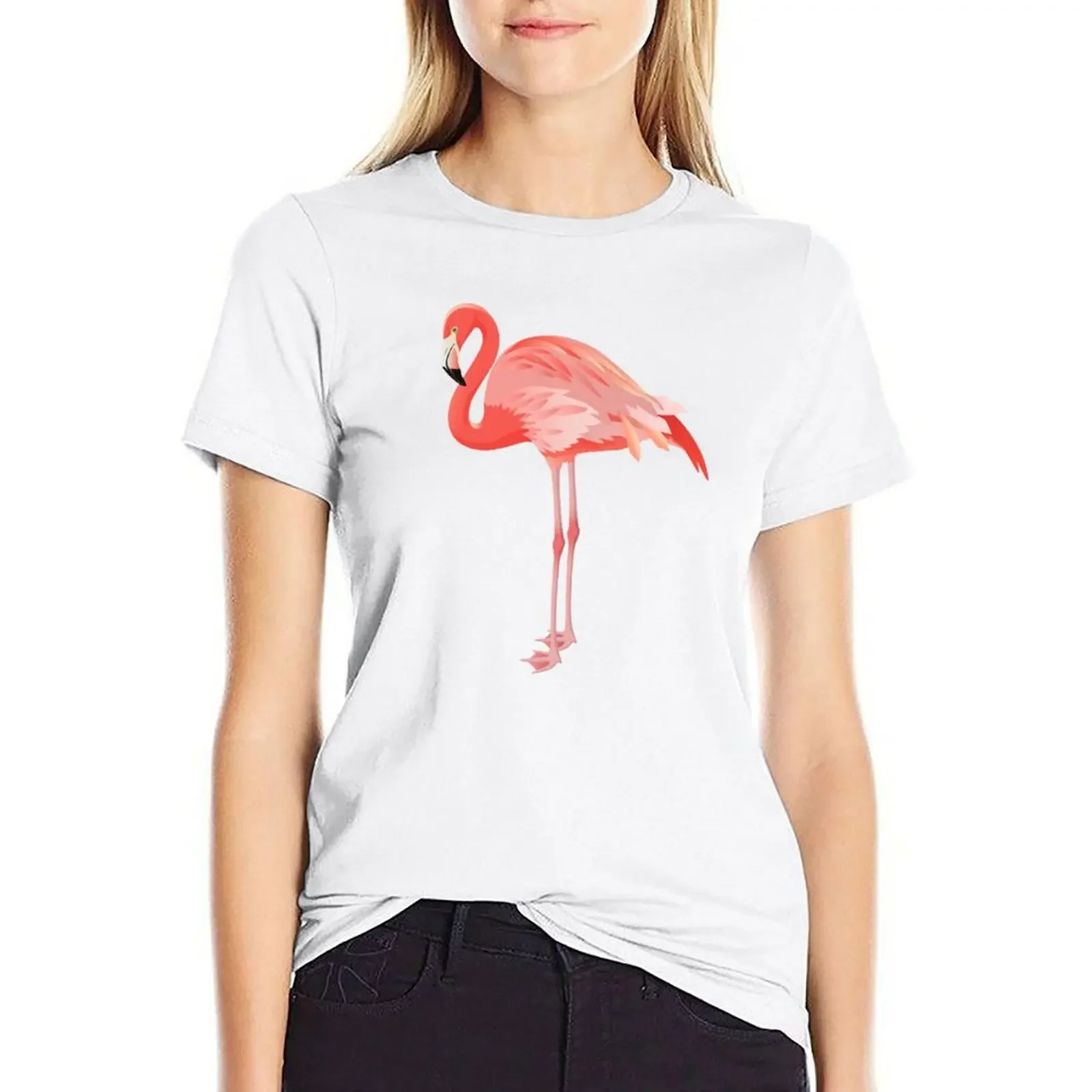 

Flamingo T-shirt lady clothes funny tees t shirts for Women