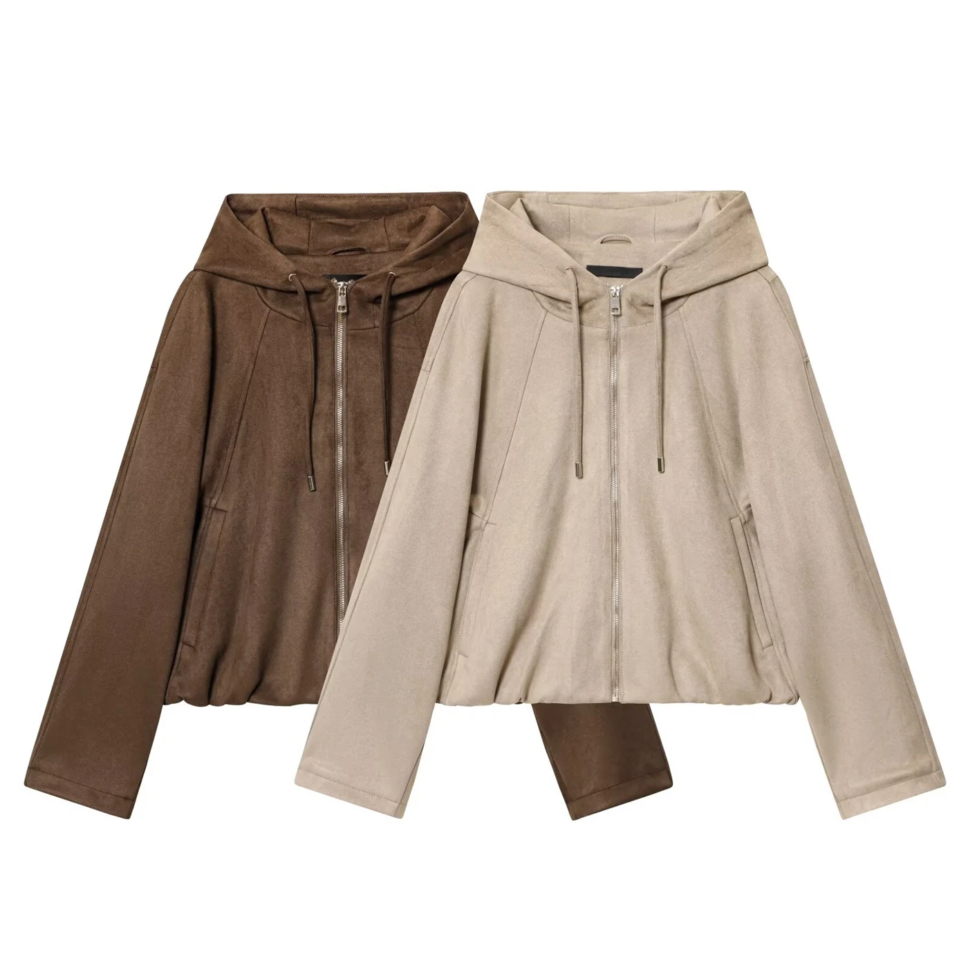 

Новая женская куртка, куртка-бомбер, повседневная модная женская куртка-бомбер с завязками на пуговицах и двойным карманом, с капюшоном