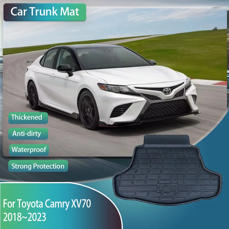 Car Boot Mats For Toyota Camry XV70 70 2018~2023 Anti-dirty Cover Tray Carpet Mud Rear Trunk Pad Tapis Auto Accessories Interior