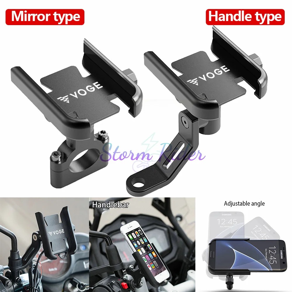 

For VOGE 300 525 650 DS 300AC 350AC 525AC 300R 525R Aluminum Bicycle Mobile Phone Holder Handlebar GPS Stand Bracket Motorcycle