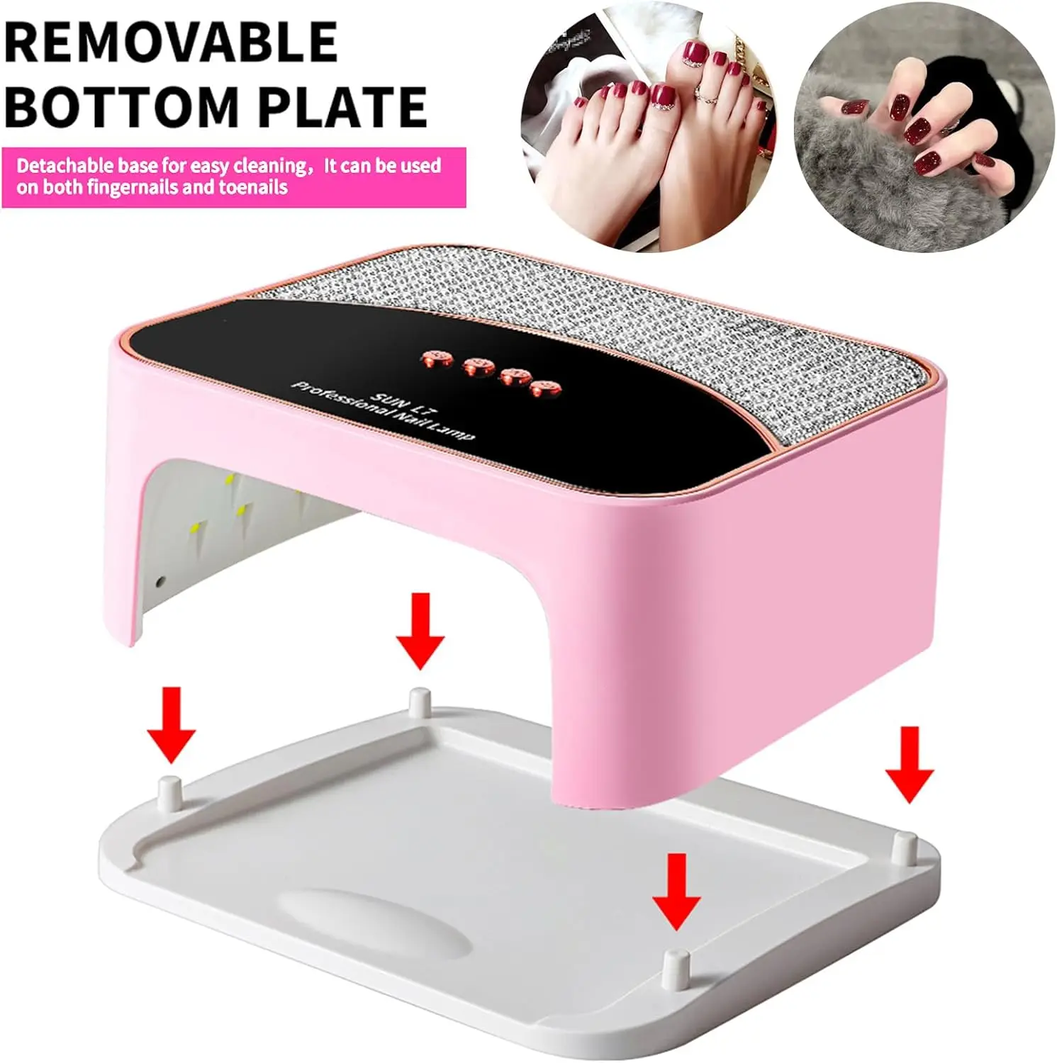 268W UV LEDネイルランプ、4つのタイマー、45個のビーズ、センサー付き