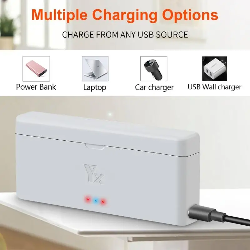 Travel Friendly Two Battery Charger for X4 with Rapid Charging Capability and Safety Mechanisms