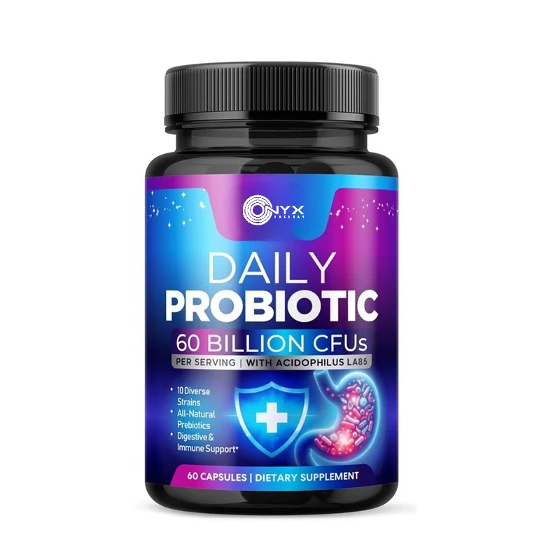 

Probiotics 60 billion CFU -10 strains+digestive enzymes and prebiotics, supporting immunity, intestinal health, and bloating
