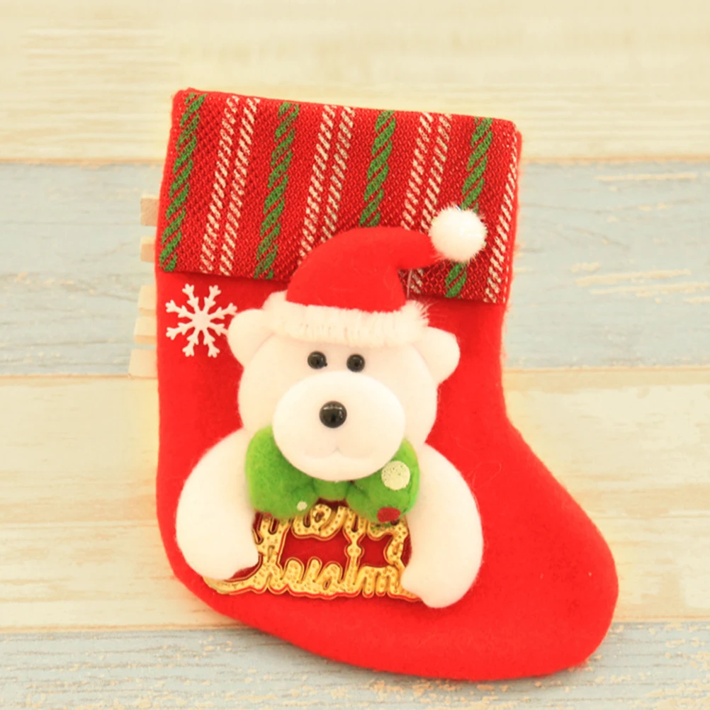 

12 Pcs Christmas Socks Fireplace Decorations Stockings Xmas Country Rural Small