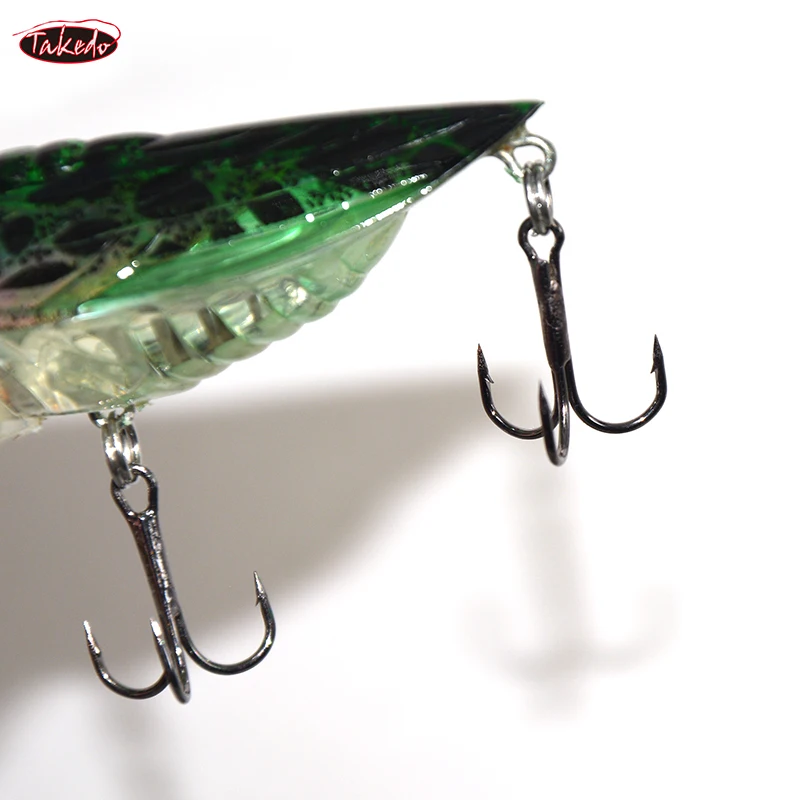 TAKEDO RL15 Topwater Wobbler Cicada Bait Bionic Insect Bait Popper Fly Fishing Lure Cicada Wing Artificial Crankbait For Pike